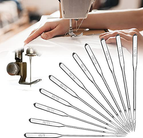 Agujas para máquina de coser, 60 unidades, universales, resistentes, para máquina de coser Brother Janome Singer, 65/9, 75/11, 80/12, 90/14, 100/16, 110/18, accesorios para máquinas de coser