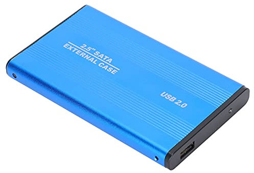 Annadue Disque Dur Externe Portable 2,5 Pouces 2 to, Boîtier de Disque Dur USB2.0 HDD/SSD, pour Ordinateurs Portables OS X/Stockage de Données Externe(Bleu)