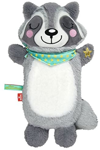 moses. Kleine Kuschelhelden Wärmflasche Waschbär, Wärmeflasche mit Überzug, kuscheliger Wärmflaschenbezug im süßen Waschbär Design, abnehmbare und waschbare Bettflasche für Babys und Kinder