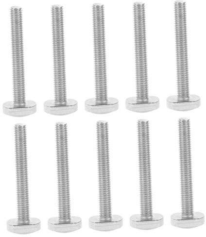 YARNOW 10pcs M6x45 Stainless Steel t Slot Bolts t Track Sliding Screws Threaded Fasteners for Woodworking Accessories