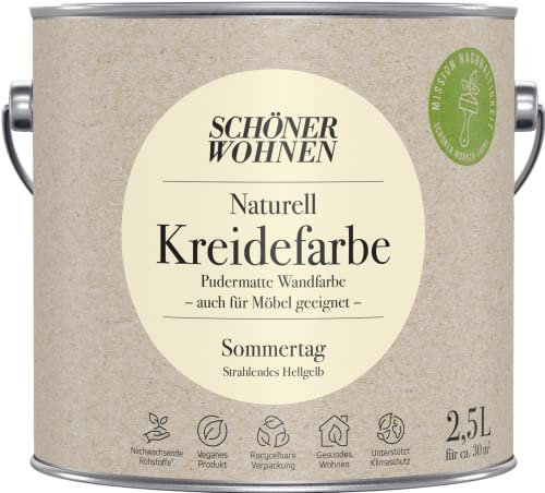 2,5LSchöner Wohnen Naturell Kreidefarbe Sommertag, Strahlendes Hellgelb