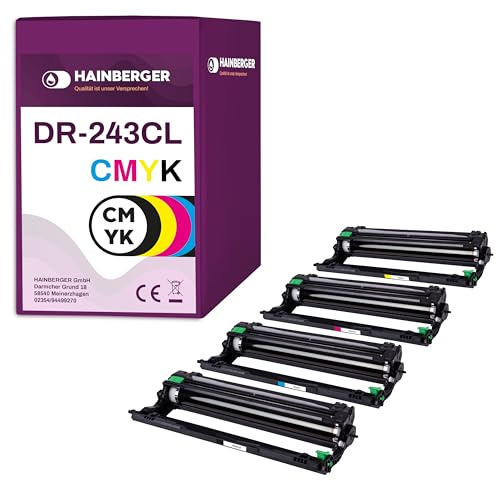 Hainberger 1x Trommeln Kompatibel DR243CL Multipack für Brother DCP-L 3510CDW DCP-L3517CDW DCP-L3550CDW HL-L 3210CW HL-L3230CDN HL-L3270CDW HL-L3280CDW MFC-L3710CW MFC-L3740 Series MFC-L 3750CDW