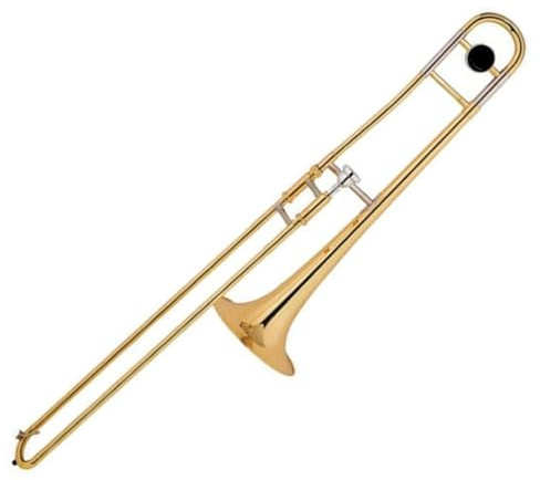 Posaune In Beliebtem Goldlack-Finish, Schallbecher Aus Messing, Altposaune Mit Koffer Und Mundstück Posaune für Anfänger