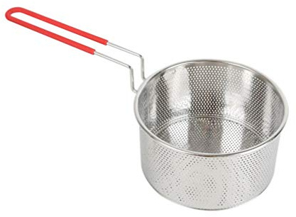NPQPNAFC Flour Sieve Sifter Mesh Pasta Basket Stainless Steel Pasta Insert Noodle Strainer with Handle Stainless Steel Mesh Spide Vegetable Cullender for Kitchen Food Frying Spoon Strainer