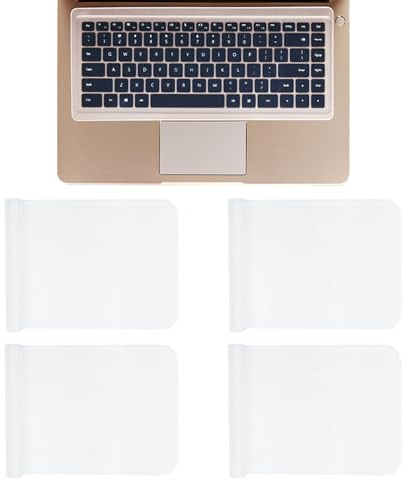 KASESSS 4 Pcs Universal Keyboard Cover, 36.5 x 13.5CM, Clear Silicone Keyboard Protector Film, Ultra Thin Laptop Keyboard Cover Waterproof Keyboard Dust Cover for 15-17 Inch Computers Laptops