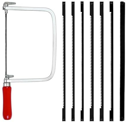 NCCHDZSW Sega a lama con 7 lame regolabili per legno e metallo, sega girevole a 360 gradi, tagli precisi