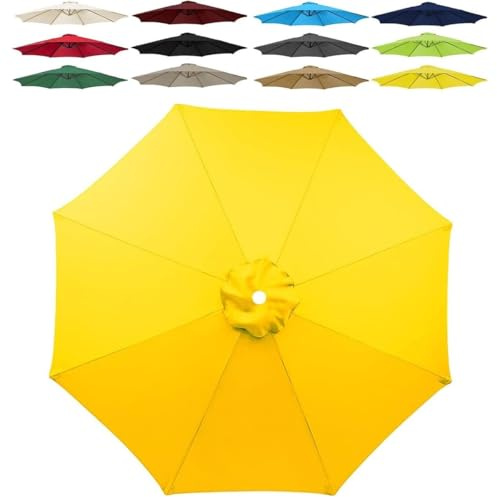 Auvent de Remplacement for Parasol 2/2,3/2,5/2,7m/3,0m, 6 Baleines/8 Baleines Toile de Parasol Déporté Remplacement for Cour,Jardin,Plage, Protection(#7,270cm-6ribs)