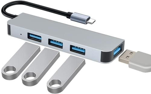 Hub USB C 3.0, 4 en 1 Docking Station USB C, Adaptador para MacBook Air, MacBook Pro, Mini Mac, Surface Pro, XPS, PC portátil, Originales Cumpleaños para Hombre