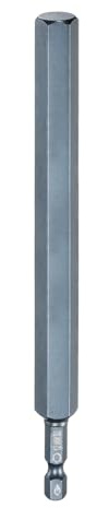 sourcing map Embouts de tournevis à tête hexagonale plate H12 (12 mm), pointe magnétique 6,35 mm, tige hexagonale de 150 mm de long, tournevis métrique hexagonal en acier S2, douille, bleu