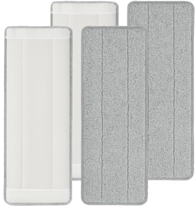 Balai Serpillière Mop Compact Malin – Kit Complet de Nettoyage avec Seau 2 Compartiments Nettoyer / Essorer – Manche 141 cm, Lingettes et Tête Plate et pivotante XL (Lot de 4 Lingettes Balai Pro)