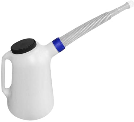 harayaa Vaso Medidor de Aceite con Tapa Y Largo, Dispensador de Aceite para Automóvil, 4l 29cmx18cm