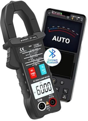 Pince ampèremétrique Bluetooth, multimètre, pince numérique, voltmètre AC/DC, ampèremètre, outil de test portée automatique(ZT-5BQ)