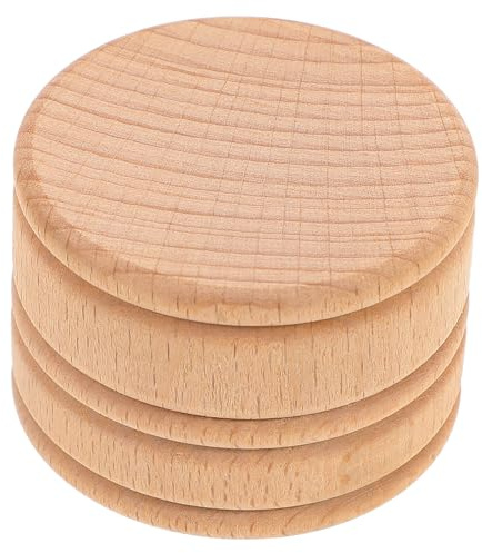 WATIIFUFU Caja Redonda de Madera de Haya para Dientes de Leche Diseño con Tapa Sellada para Guardar Dientes y Cabello de Niña Caja Recuerdo Infantil Práctica y Decorativa Altura