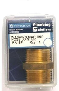 3/4 x 3/4 BSP Brass Washing Machine Hose Jointer