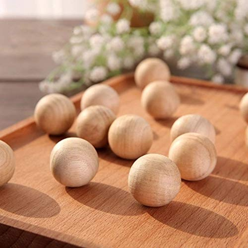 DAHI Holzkugeln 104 Stück Durchmesser 20mm - holzperlen Bastelperlen für DIY Schmuck Zubehör … | Bastelperlen für DIY Schmuck Zubehör