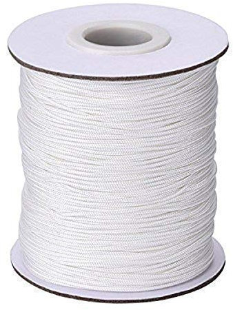 Uteruik Cordon en Nylon tressé Blanc pour Stores en Aluminium 10 m x 1 mm