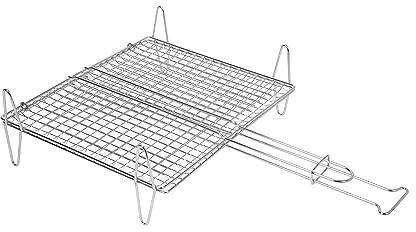 Parrilla abombada para carne o pescado de 25x30 cm. con patas