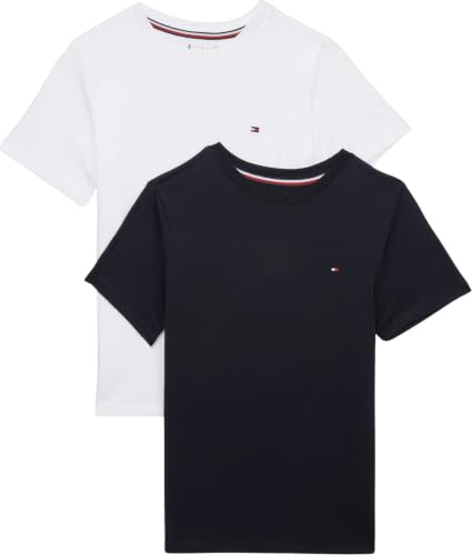 Tommy Hilfiger Jungen 2er Pack T-Shirts Kurzarm Rundhalsausschnitt