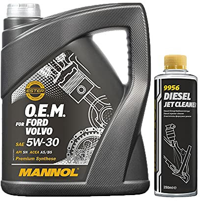 MANNOL 5l, 7707 O.E.M. 5W-30 A5/B5 + Diesel Jet Cleaner Düsenreiniger - Kraftstoff Additiv 250 ml