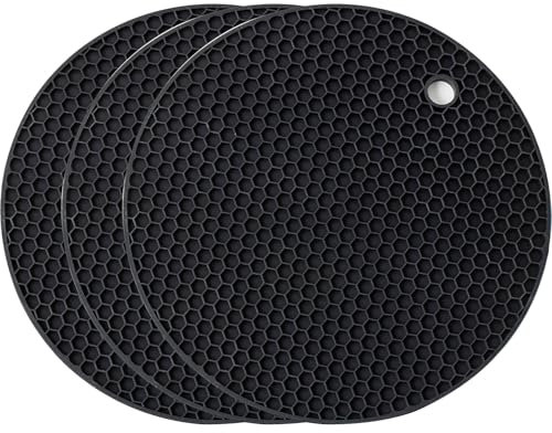 Topfuntersetzer aus Silikon für heiße Töpfe und Pfannen, Hot Pads, langlebige, rutschfeste Untersetzer, hitzebeständige Matten, langlebig, flexibel (3 Stück)