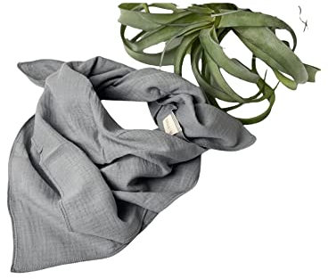 Doralie Musselin Halstuch/Musselin Schal/Schaltuch für Kinder/Schal für Jungen und Mädchen (grau)