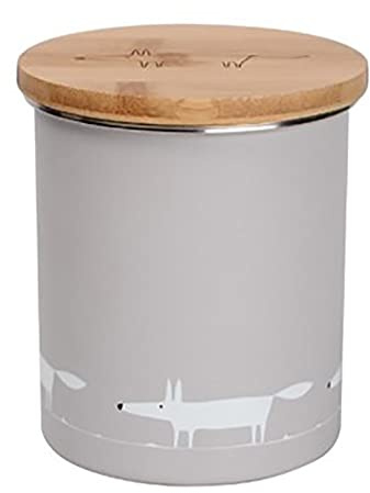 Scion by Dexam Mr Fox Tea/Coffee/Sugar Storage Jar Single Print - Grey