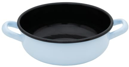 Riess, 0444-028, Bauernschüssel Ø 18cm, BACKEMAILLE BLAU, Emaille, Vol. (rec.): 1,3 Liter, Made in Österreich, LBH: 25,8x19,6x7,2cm, 0,426kg, Induktionskocher kompatibel, Gasherd geeignet