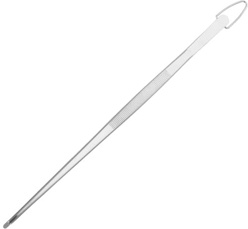 Ciieeo Stainless Steel Kitchen Tweezers for Cooking 32.5cm Long Food Tongs Hooked Sharp Tip for Western Cuisine Plating and BBQ Professional Kitchen Tools