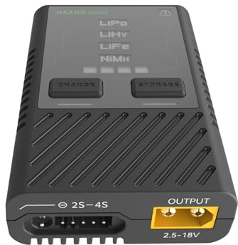 Gens Ace Ladegerät IMARS Mini 60W RC Akku ladegerät für 2S 3S 4S 7.4V 11.1V 14.8V mit XT60 / Deans/XT30 / JST-Adapter(Ohne Netzteil)