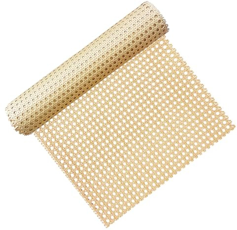 Wiener Geflecht Meterware Kunststoff PE Cane Webbing Rattan-Rolle, 40 x 300 cm, Handgefertigtes Polyrattan Geflecht für DIY Möbel Dekoration