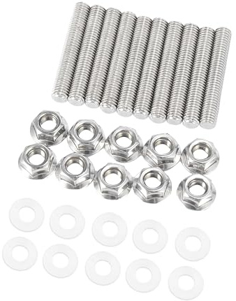 TUCKBOLD 10pcs Stainless Steel Exhaust Manifold Bolt Stud Hardware for Car Automotive Parts