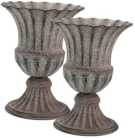 HOMOCONO 2stücke Teiliges Friedhofs-blumenvase Aus Robustem Eisen Dekorative Urne Für Grabgestaltung Beständig Gedenkblumen Grabdeko Für Innen Außenbereich