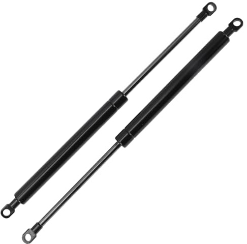 Motoforti Resortes De Gas Negro 2 Pcs 350mm 500N Para Coche RV Gabinete | 350mm/13.78 Extendida, 220mm/8.66 Comprimida, 500N/50kg/112lb, Para Tapa De Almacenamiento, Capó, Maletero