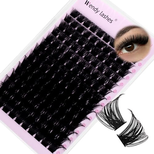 Cils Individuels C-Curl 100D Wispy Faux Cils Individuel Naturels 10-18mm Réutilisables Cluster Lashes Extensions Cils DIY à La Maison(FKDP-lash-100D-C-1018)
