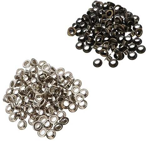 Remaches Redondos de Aleación para Cuero 200 Piezas Bolsos y Carteras | Cierres Rápidos, Accesorios Metálicos Ligeros, Paquete Mixto Plata y Bronce para Cajas y Billeteras
