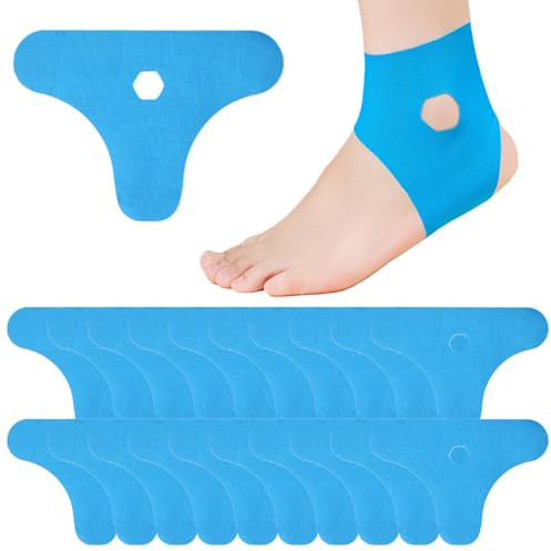 Precut Kinesiotapes für Knöchel 20 Stück, Kinesiologie Tape Sprunggelenk Streifen Precut Elastisches Athletic Band Wasserfestes Sport Band für Joints Support, Baumwolle Hautfreundlich mit Perfektem