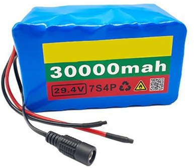 29.4V 30Ah Batterie Di Ricambio Per Bicicletta Elettrica 7S4P Batteria Agli Ioni Di Litio Impermeabile Batteria Al Litio Per Monopattino Elettrico Con BMS + Charger XT60