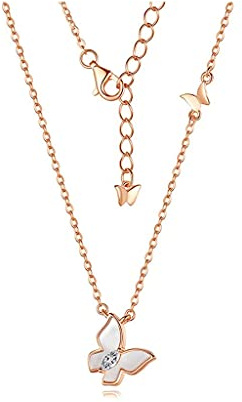 Collane 2023 La squisita forma a farfalla implica che la felicità verrà al tuo fianco in modo elegante, per collana da donna da donna