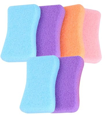 HAKIDZEL Pomice per Piedi Colore Casuale 6 Pezzi in Pu per Rimozione Calli e Esfoliazione, Pietra Levigante Facile da Conservare per Cura e Pulizia dei Piedi