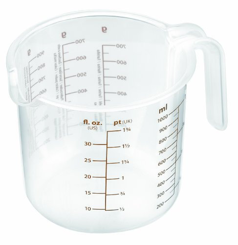 Tescoma 630408 Delicia Brocca con Scala graduata, misura in grammi e litri fino a 1 litro, Plastica BPA Free