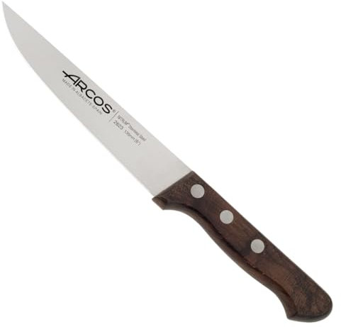 Arcos Serie Atlantico - Cuchillo Cocina - Hoja de Acero Inoxidable de 135 mm - Mango de Madera Palisandro Color marrón
