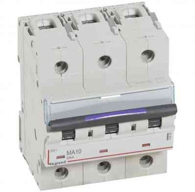 Disjoncteur magnétique seul DX³-M 50kA - 3P 400V~ - 10A - 4,5 modules