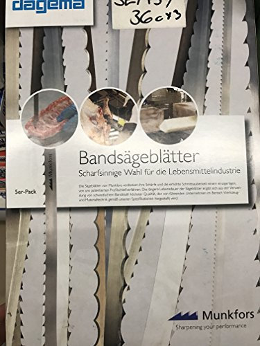 Bandsägeblatt Supra 5er Pack Fleischerei Sägeband Fleischsägeblatt Knochensägeblatt Fleisch/Knochen Gefriergut Sägeblatt für den Metzgerbedarf rostfrei, Wunsch:1600x15x0.45mm
