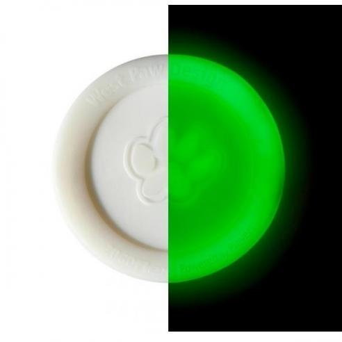 West Paw Mini Zisc - 16 cm - Leuchtend Glow, Hundespielzeug, Geschicklichkeitsspiel für Tiere