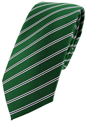 TigerTie - schmale Designer Krawatte in gestreift gemustert - Krawattenbreite 6 cm