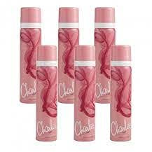 6 X Charlie Pink Body Spray 75ML Perfumed Body Spray Deodorant Revlon