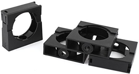 Aexit Feste Zwingen, Klemmen & Spanner Montage AD42.5 Rippen-Abgleichmodul Rohrschelle-Halter, Schwarz, Rohrschellen und-Schraubzwingen 4 Stück
