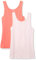 Amazon Essentials Top a Canotta Slim Donna, Pacco da 2, Rosa Chiaro/Rosa Corallo, M