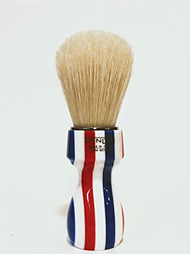 Zenith Barber Pole Rasierpinsel mit 100% Naturborsten - Made in Italien