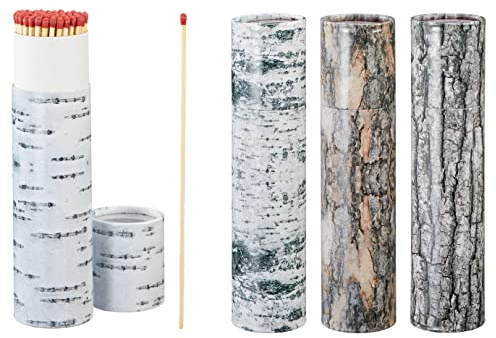 itsisa Lange Streichhölzer Baumrinde (4er Set) Kaminstreichhölzer, Kaminhölzer, Zündhölzer, Kaminanzünder